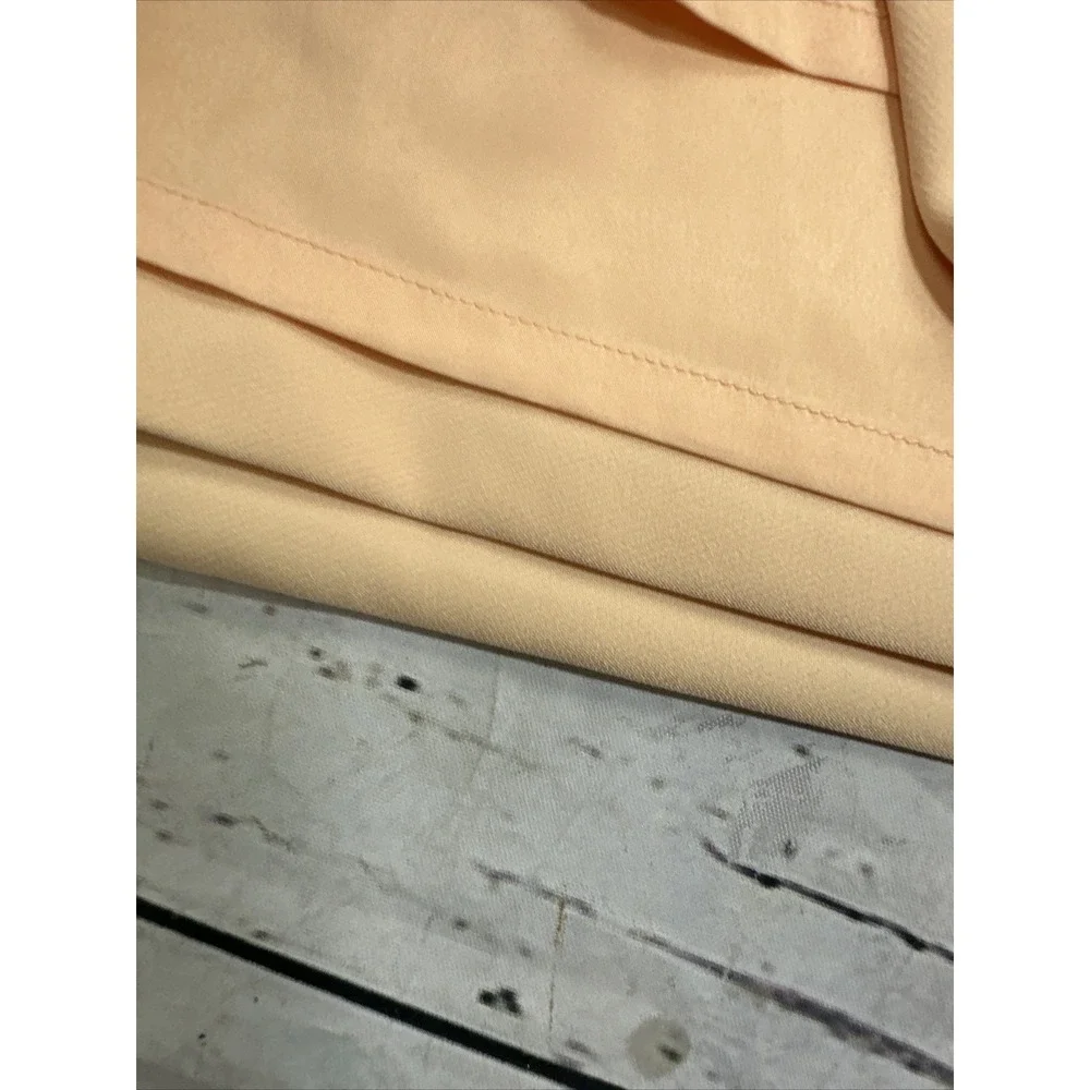 Calvin Klein Skirt 14 Peach Pearl Accent Buttons Knee Length Straight Pencil